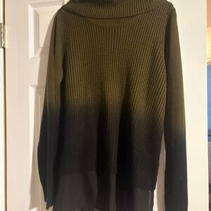 Women’s olive turtle neck sweater